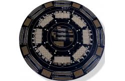 China 28 Layer Round Pcb Board Black Soldermask Fr4 Material Circuit Prototyping supplier