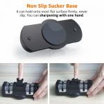 Universal Black Manual Professional Knife Sharpener Stainless Steel With Suction Pad