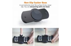 China Universal Black Manual Professional Knife Sharpener Stainless Steel With Suction Pad supplier