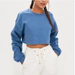Knitted fabric Women Crop Top Sweatshirt for sale