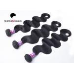 Raw Unprocessed 6A Remy Peruvian Human Hair Of Natural Black Body Wave for sale