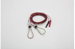 China Resusable EMG Sensory Finger Loop Electrode , Twisted Pair Stimulation Electrode Blank-Red supplier