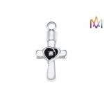 19.5x38.5MM Rustproof Cross Urn Engraved Necklace Charms for sale
