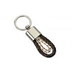 PU Braided Rope Leather Key Chains Weave Knitting Handmade Car Key Ring for sale