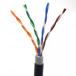 UTP 1000ft Outdoor Cat5E Ethernet Cable 4pr 24awg Utp Double Jacket for sale