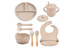 China FDA Baby Silicone Feeding Set 200ml Silicone Tableware Set supplier