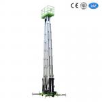 Triple Mast Aluminum Aerial Work Platform Vertical Lift For Working At Height 14m for sale