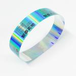 Factory Wholesale Laser Glitter Flash Wrist Strap Customized Style Barcode Logo Paper Wristband For Events for sale