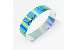 China Unisex Adults/Kids Glitter Laser Wristband Custom Event Concert Music Festival Wristband supplier