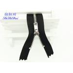 Close End Two Way Open Ended Zip , Garments / Pants Crotch Black Metal Zipper for sale