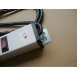 Metal 6 Outlet Surge Protector Power Strip , Mountable Multiple Plug Socket