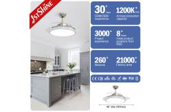 China 3 Pc Plastic Foldable Retractable Ceiling Fan Light 42 Inch Smart Remote supplier