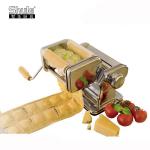 Samosa Empanada Shule Pasta Maker Machine Hand Crank Ravioli Maker 430 SS With Double Cutter for sale