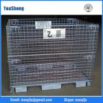 Galvanized wire mesh container warehouse equipment cage metal storage