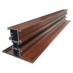 6000 Series T Shape Break Bridge Wood Grain Printing Aluminium Profiles for Glass Window and Door Aluminum Extrusion for sale