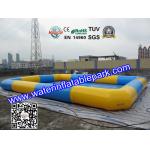 Square Inflatable Water Pool / Strong PVC Tarpaulin Inflatable Pool For Kids