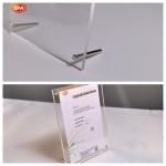 With Metal Dcrews Acrylic Photo Frame Picture Display Stand Customized Desktop for sale