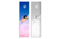 China 0.9mm PET + 157g Paper 3D Lenticular Ruler Customized Shape Anime Pattern supplier