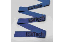 China Elastic Reflective Webbing Material Blue Cotton Canvas Recycled For Bag Strap supplier