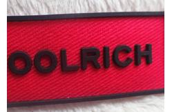 China Small Letters Clear LOGO Patches For Garment / Custom Applique Patches supplier