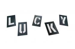 China Custom Printing PVC Stencil Number and Letter Rectangle Interlocking Plastic Stencil supplier