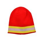Outdoor Knit Beanie Hats Reflective Striped 3M Thinsulate Lined High Visibility Fluorescent Safety Watch Cap for sale