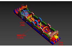 China Inflatable Carnival Obstacle Course Customized For Rental And Sale supplier