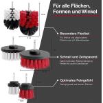 6 soft & hard brushes for the cordless screwdriver drill cleaning brush for sale