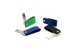 China custom Embossing Logo PU Leather USB Flash Drive USB 2.0 Port supplier