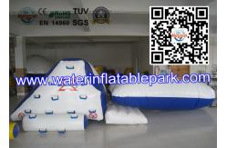 China Blue White Inflatable Iceberg With Blob / Inflatable Water Games For Kids , Children supplier