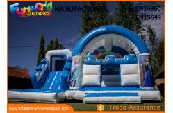China Playground Combo Inflatable Frozen Jumping Castle / Blow Up Water Slide supplier