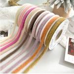 Eco-friendly Plush Hollow Ribbon Flower Bouquet Handmade Christmas Floral DIY Gift Bag Cake Tying Straps for sale
