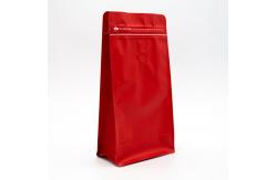 China Custom Plastic Flat Bottom Widen Side Gusset Coffee Bag With Air Valve supplier