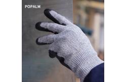 China 13 Gauge Polyester Polyurethane Palm Coated Gloves ANSI Level 5 Cut Resistant Gloves supplier