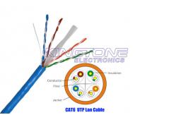 China High Frequency Ethernet CAT6 Network Cable With Polyethylene Cross Filler , Four Pairs supplier