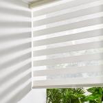 Rolling Window Shade Fabric Smart Blackout Blinds Day Night Zebra Fabric for sale