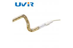 China 3D Single Tube Gold Coating Infrared Heating Element Tube Customizable Wavelength And Dimensions supplier
