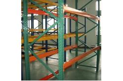 China Orange Galvanized Teardrop Pallet Racking , Modular Teardrop Warehouse Shelving supplier