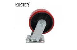 China 6 Heavy Duty Cast Black Iron Core PU Caster Castors and Universal Wheels for Trolley supplier