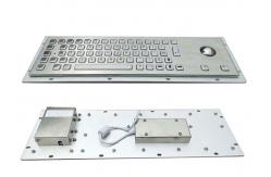 China 20mA Brushed Metal Industrial Keyboard 64 Keys Panel Mount supplier