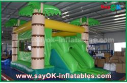 China Customize Coconut Tree Green Inflatable Bouncer House For Playing supplier