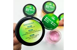 China Round Custom Candle Warning Labels With PE PET Bopp Vinyl Synthetic Paper supplier