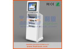 China Computer PC Kiosk Stand Check In Ticketing Information Kiosk With A4 printer supplier