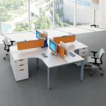 Modern 4 Seater Open Space Coworking Modular Office Table Work Station for sale