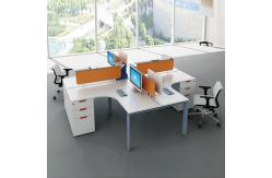 China Modern 4 Seater Open Space Coworking Modular Office Table Work Station supplier