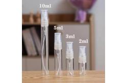China 2ML 3ML 5ML & 10ML Empty Glass Perfume Spray Sample Container With Plastic Sprayer supplier