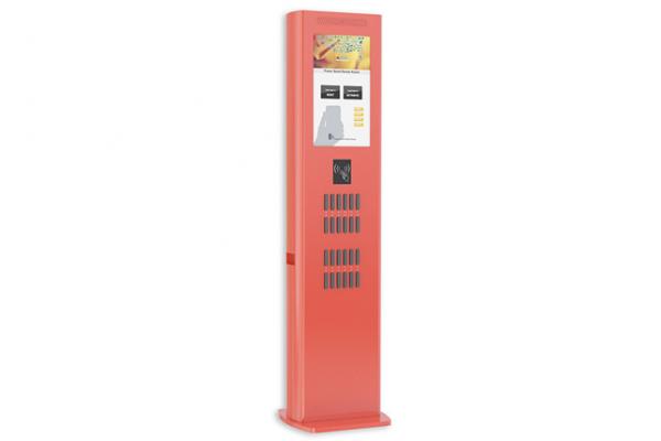 Scanning QR Code Rental Kiosk Shared Power Bank Charging Dock Station