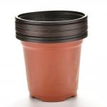 10cm Top Dia Brown Polypropylene Plant Pots UV Stabilized HDPE for sale