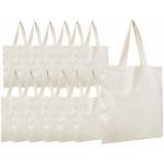 Large Organic Canvas Tote Bag Shopping Neutral Blank Plain Bulk for sale