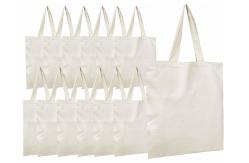 China Reusable Recycled Blank Plain Canvas Tote Bags Bulk For Grocery Eco Friendly supplier